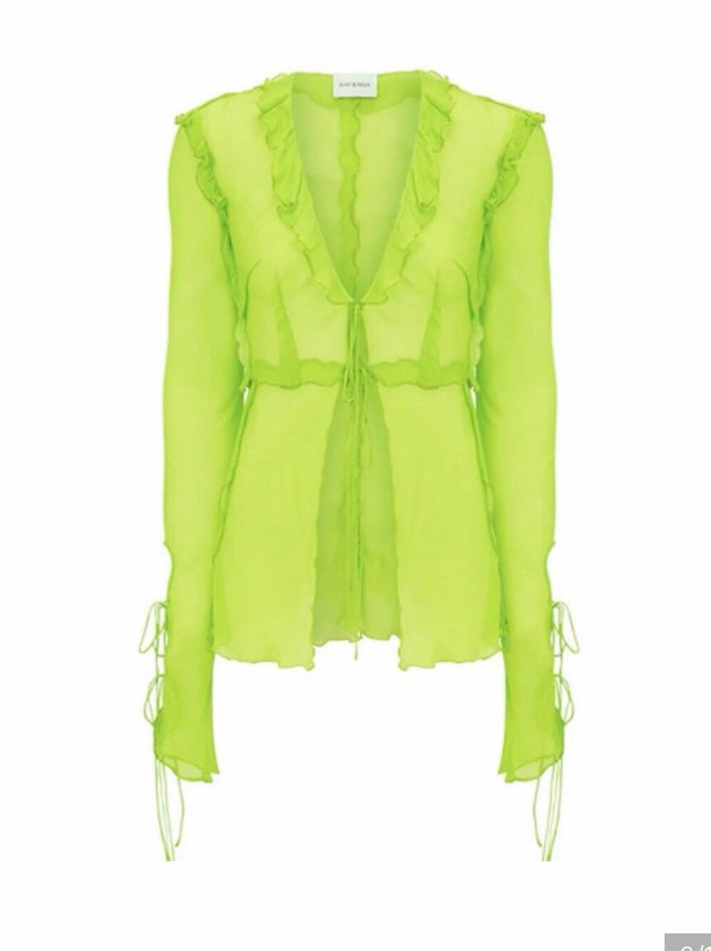 Rat & Boa Kaia Blouse in Lime Green - S